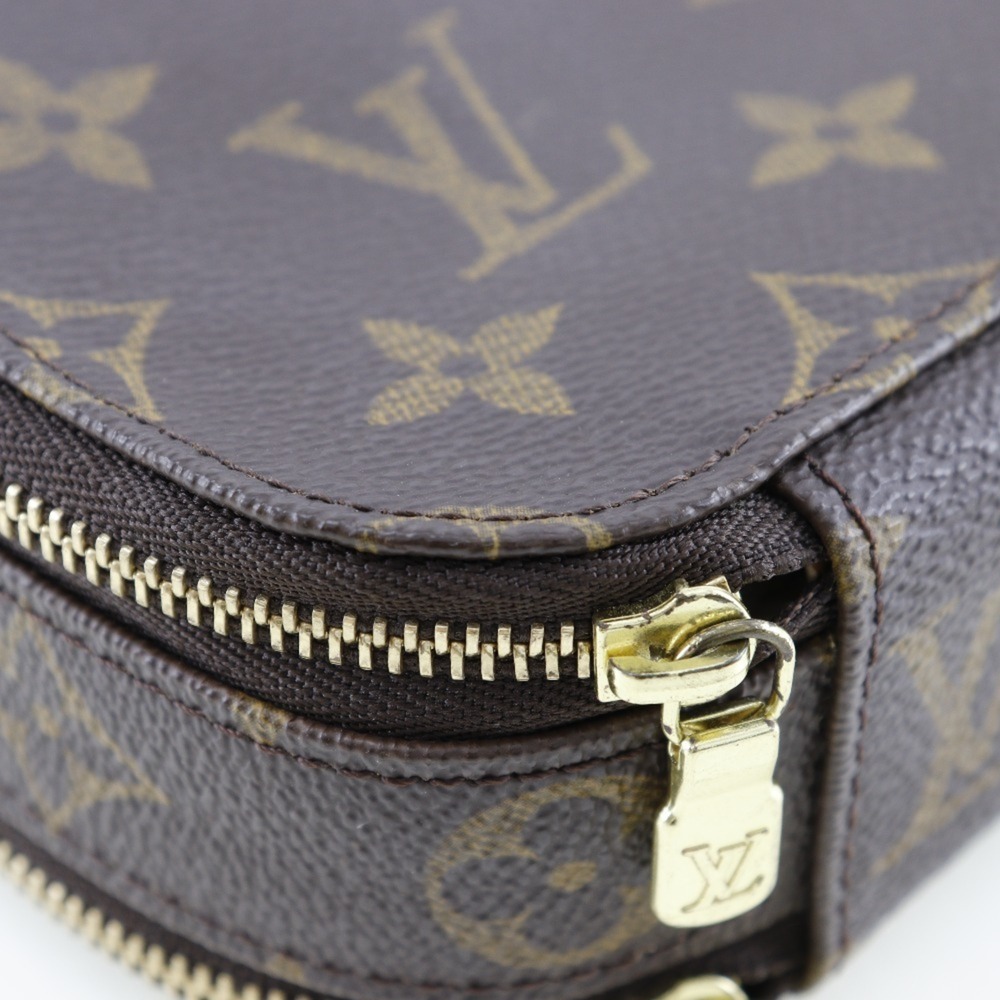 LOUIS VUITTON Authentic Brown Monogram Canvas Pouch - Picture 4 of 12